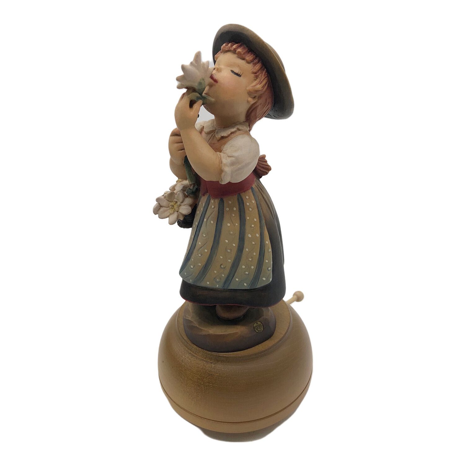 ANRI (アンリ) 花摘みの少女 木彫り人形 オルゴール付き｜トレファクONLINE