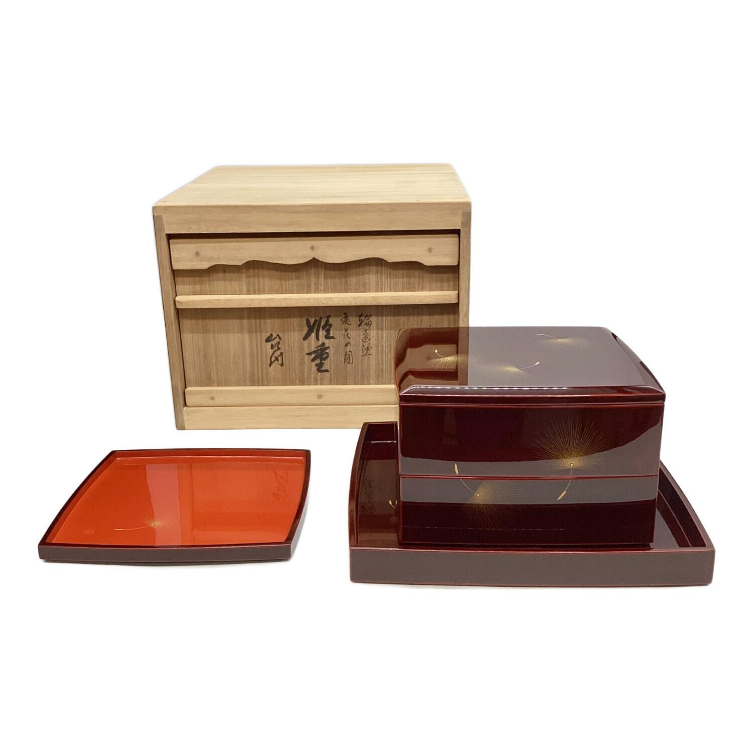 輪島塗 未使用 日の出波 重箱 輪島塗 未使用 日の出波 重箱