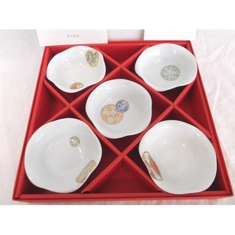 2528 深川製磁 小皿 8客 未使用 2528 深川製磁 小皿 8客