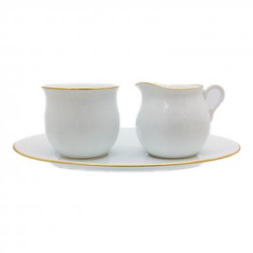 1930年頃◇大倉陶園オールド大倉初期裏印『K』シュガーポットとミルク