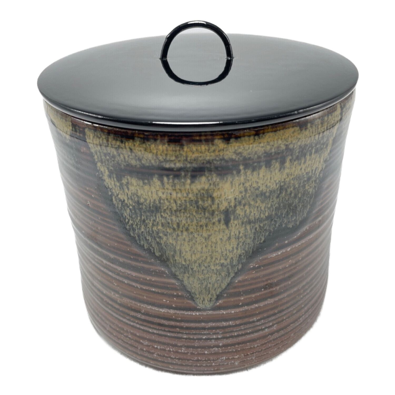 N543 水指 『宇田佐平造』『古瀬戸』『耳付』『一重口水指』 共箱