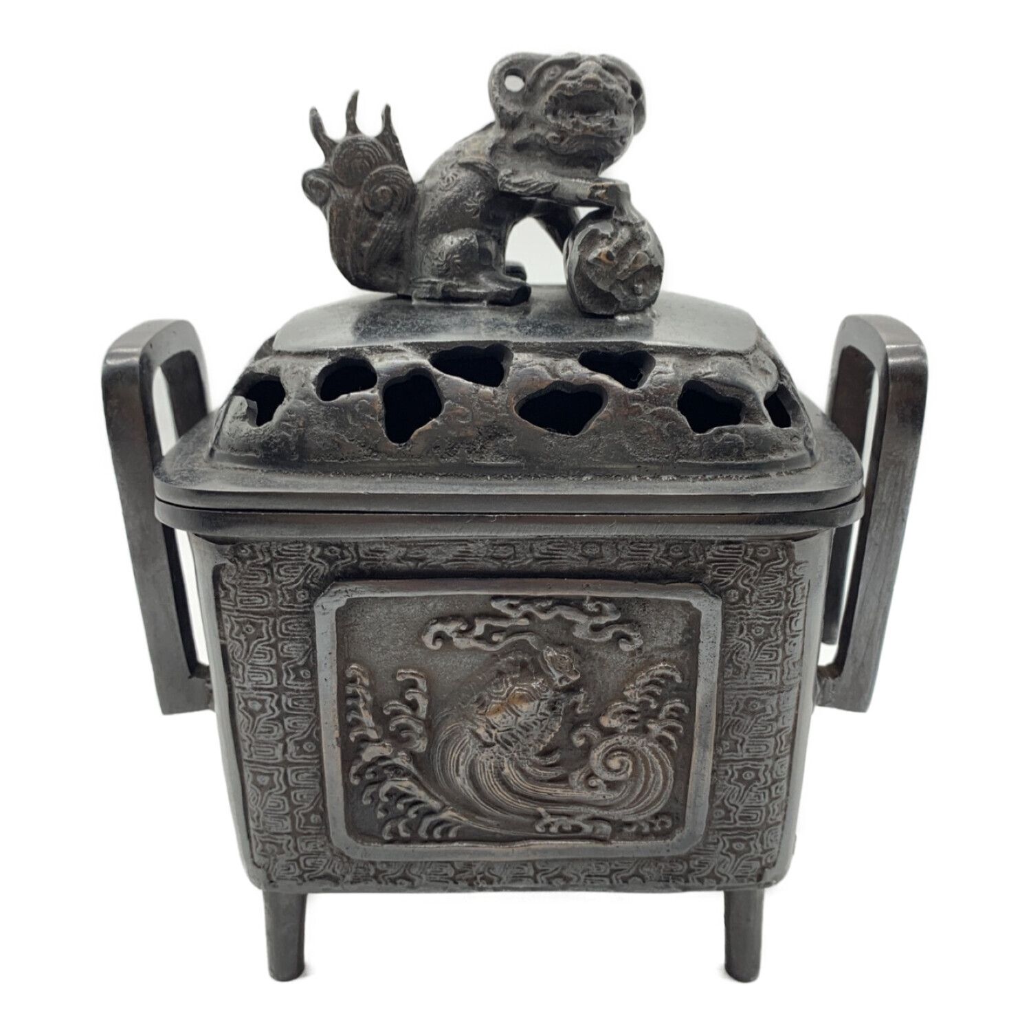 時代物 唐銅 手彫火鉢 大日本文政年整眠鋳 1個 【公式通販】