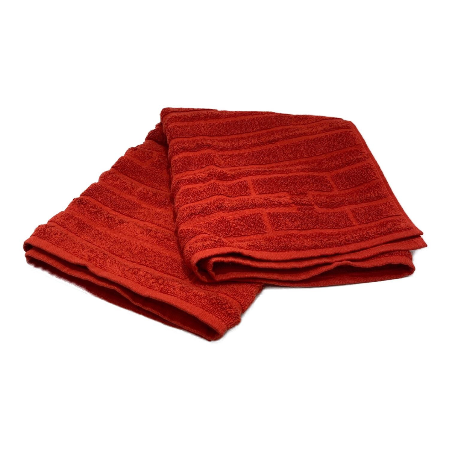 新品タグ付き箱付き】エルメス フェイスタオル レッド 未使用品 未使用