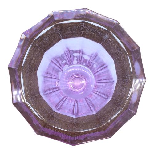 Moser モーゼル クリスタルガラス 置物 紫 パープル Moser モーゼル