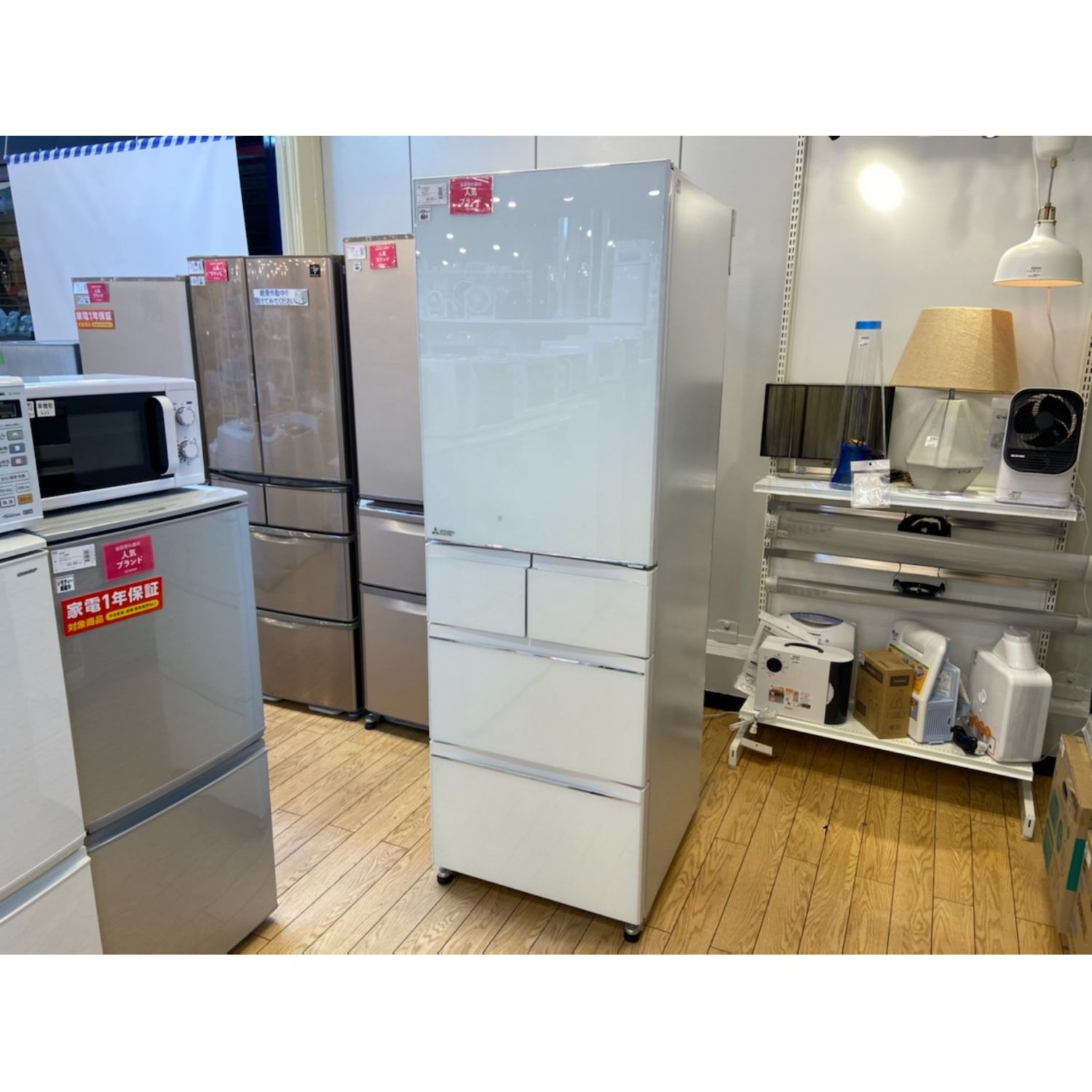 三菱ノンフロン冷凍冷蔵庫 MR-B46Z-P1 2015製 三菱ノンフロン冷凍