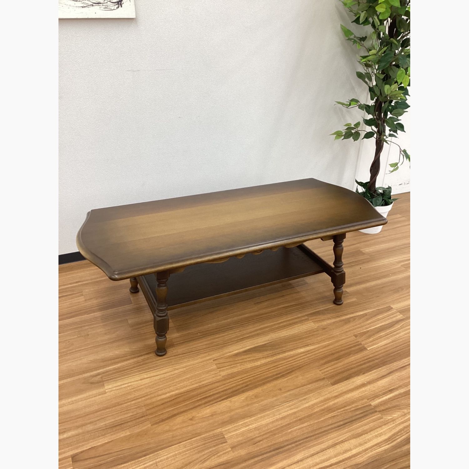 飛騨産業 センターテーブル 穂高 キツツキマーク 幅1220×奥行570×高さ