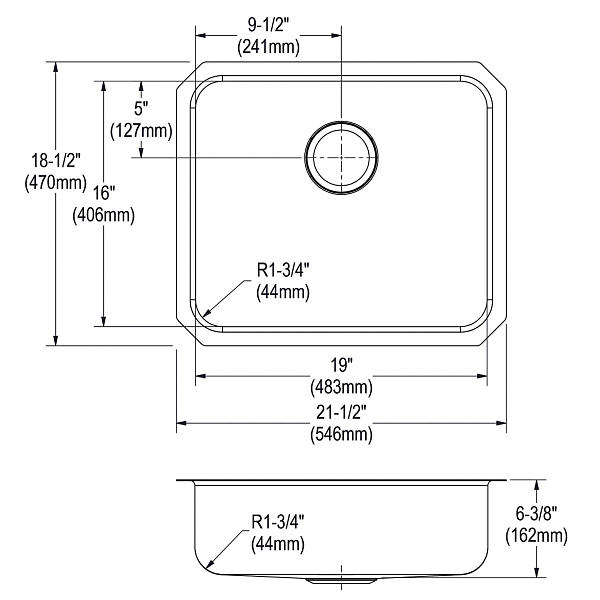 Just Mfg Stainless Steel, 21-1/2