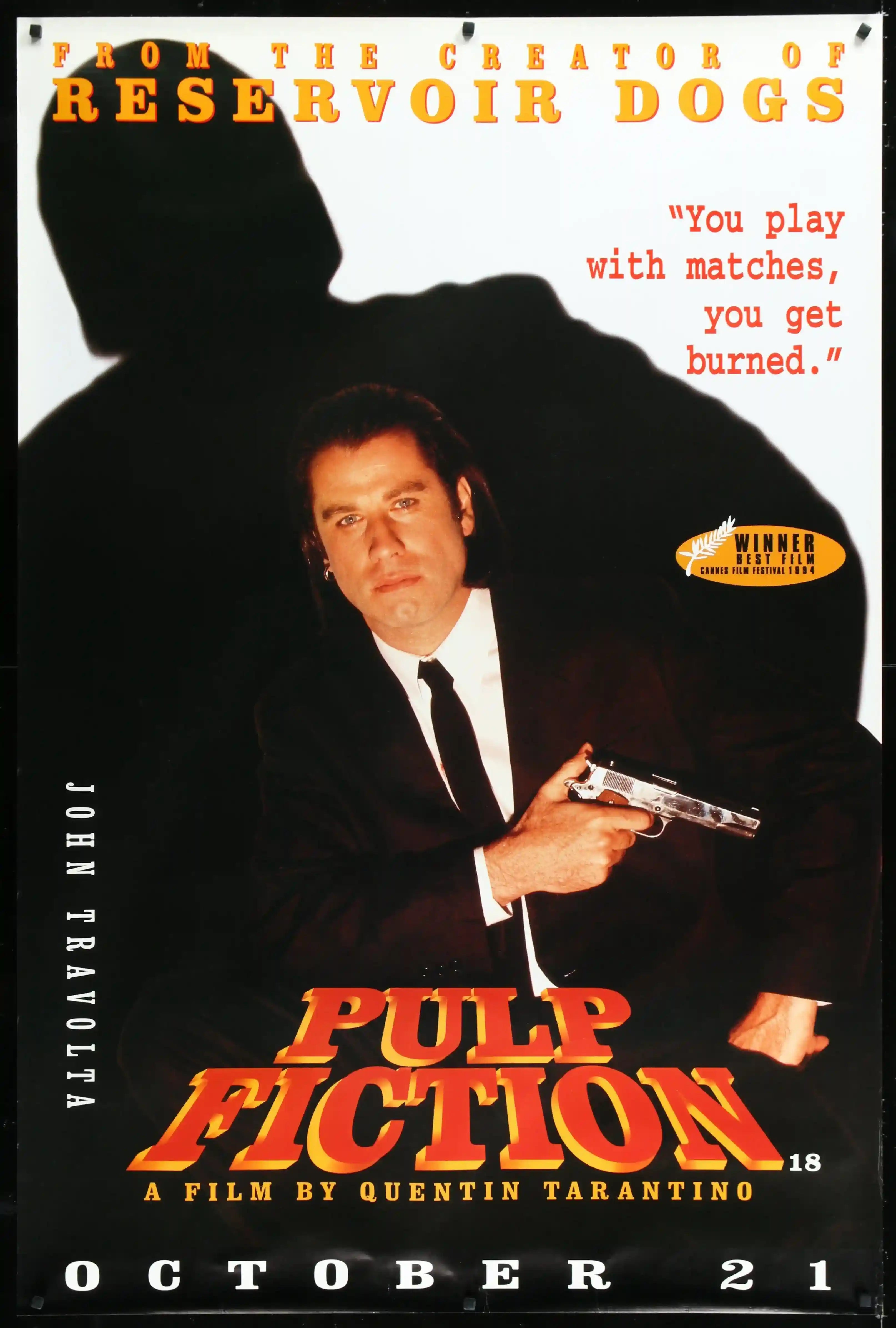 当時物】90s PULP FICTION ORIGINAL POSTER 90s VINTAGE PULP FICTION