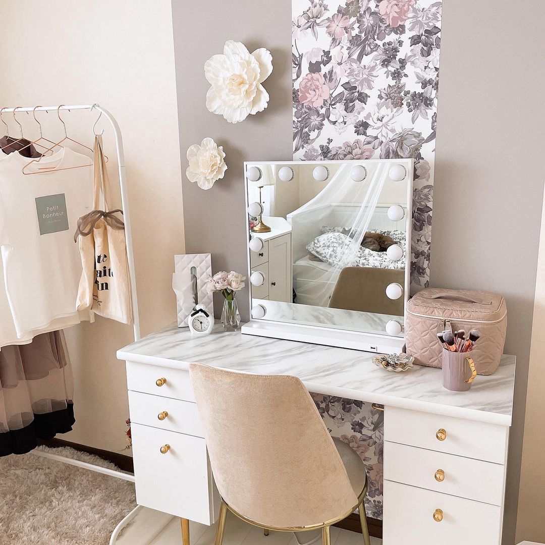 Francfranc/フランフラン エルドラド コスメデスク+ハリウッドミラー
