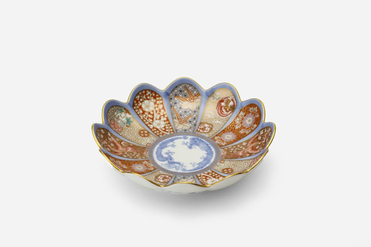 有田焼 深綿 梅鳳凰絵 一進 絵皿 飾皿 置物 有田焼 深綿