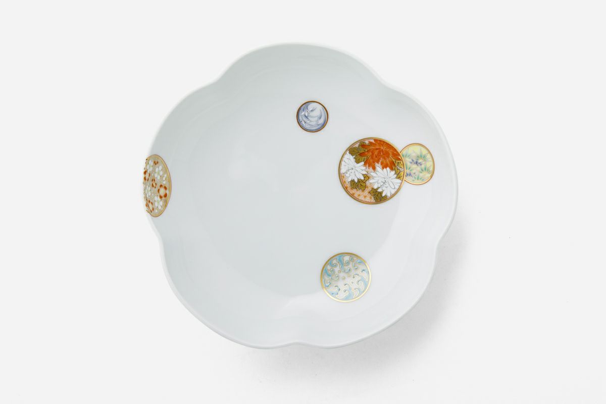 2463 深川製磁 寿赤絵 梅型 皿 2客 【公式通販】