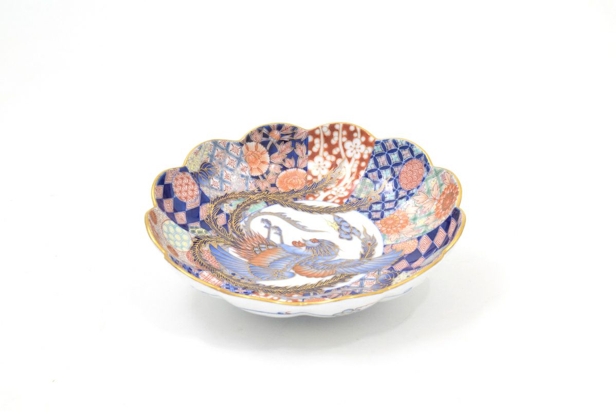 明末〜清初 鳳凰青華(染付)5客 明末〜清