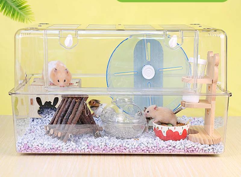ハムスターケージ 全景透明ハムスターハウス ハウス|ハムスターケージ