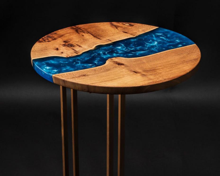 レジンテーブル リバーテーブル テーブル 丸テーブル サイドテーブル