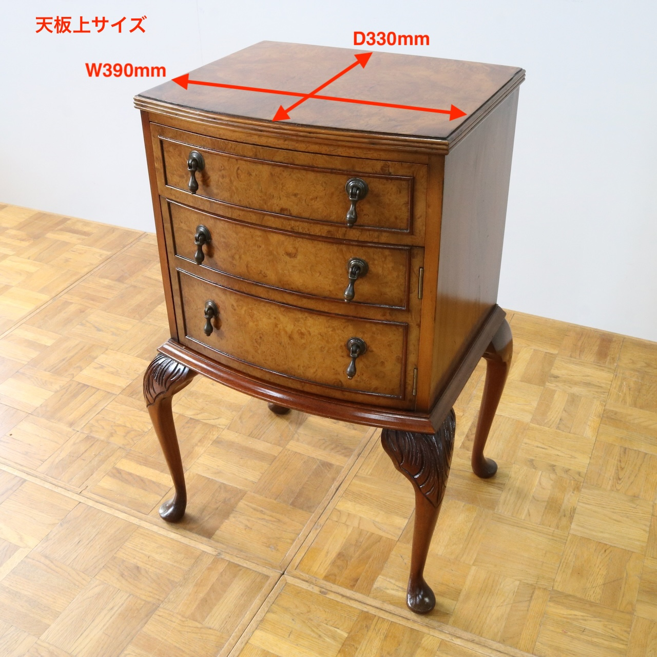 展示品 イタリア キャメルグループ ウォールナット材ベッドサイド