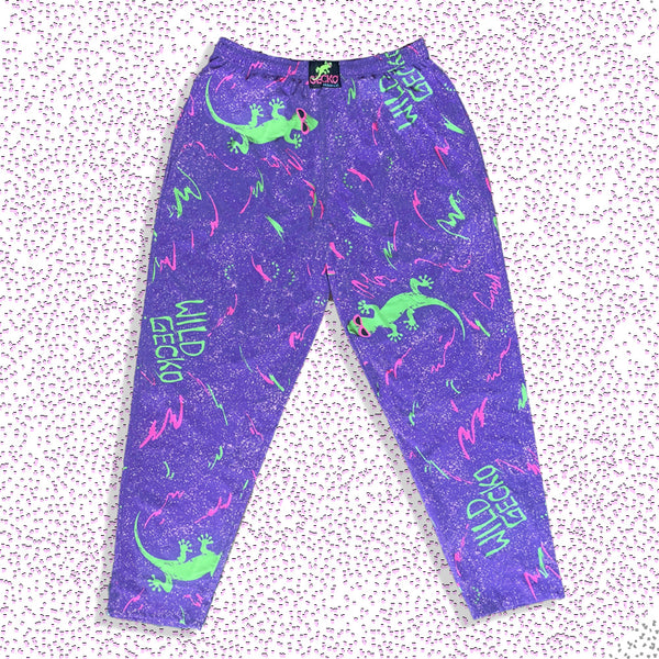 Iconic 1988 Wild Gecko Multiverse Beach Pants - Purple | Gecko Hawaii