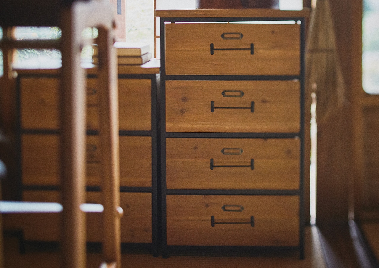 3段】天然木製チェスト 2種類 ヘリンボーン柄｜ベッド・マットレス