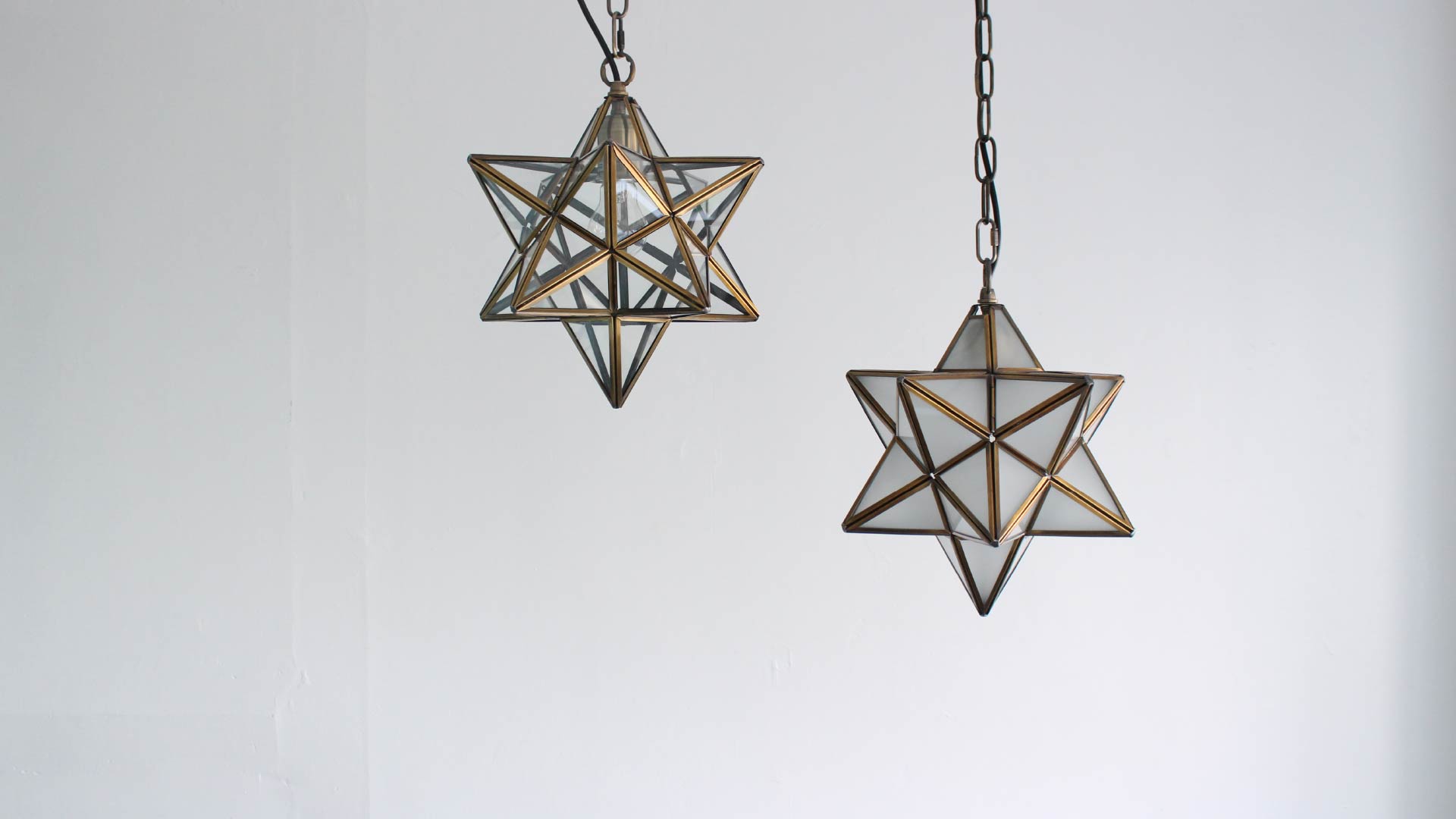 公式】星型ペンダントライト Etoile｜アンティーク調ガラス照明｜ディ