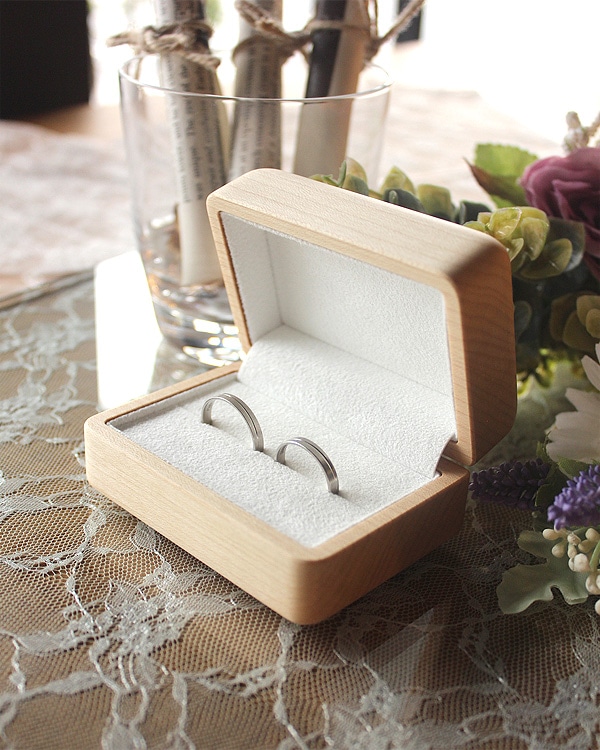Pair Ring Case」二人の指輪・プロポーズを引き立てる格調高い木製ペア