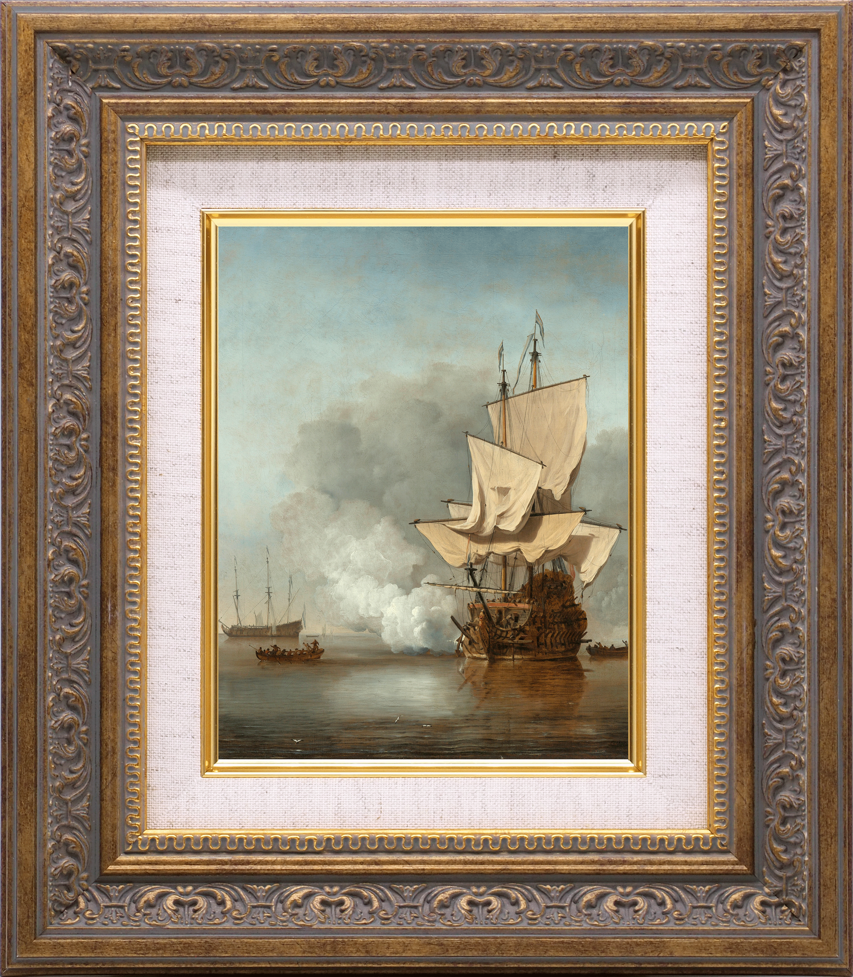 油絵額縁 8203/ブラック F15号（652×530mm） 前面UVカットアクリル仕様