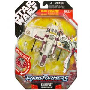 Clone Pilot Republic Gunship Star Wars Transformers Action Figure