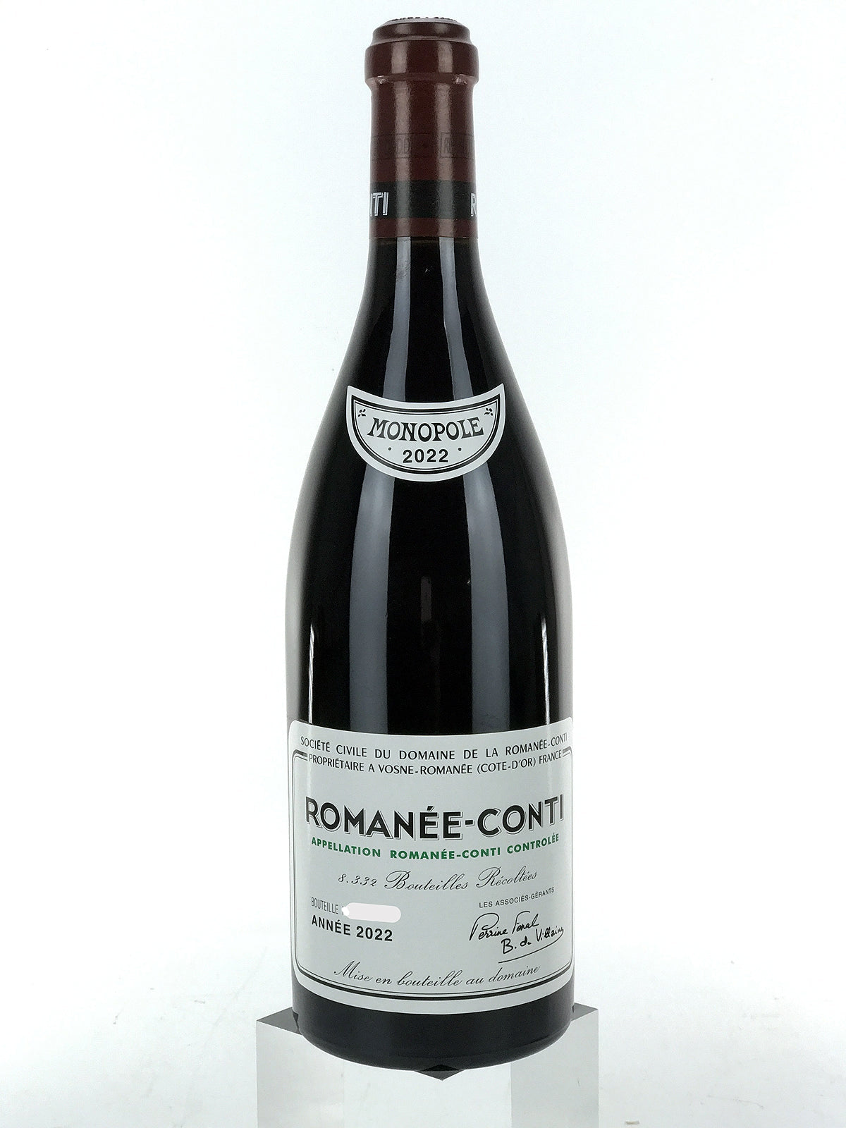 2022 Domaine de la Romanee-Conti, DRC, Romanee-Conti Grand Cru, Bottle