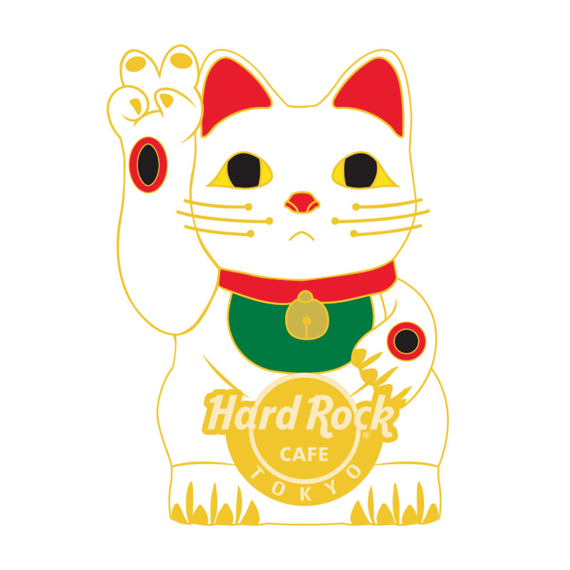 東京店限定 : Lucky Cat Pin White Pin | Hard Rock Cafe Japan