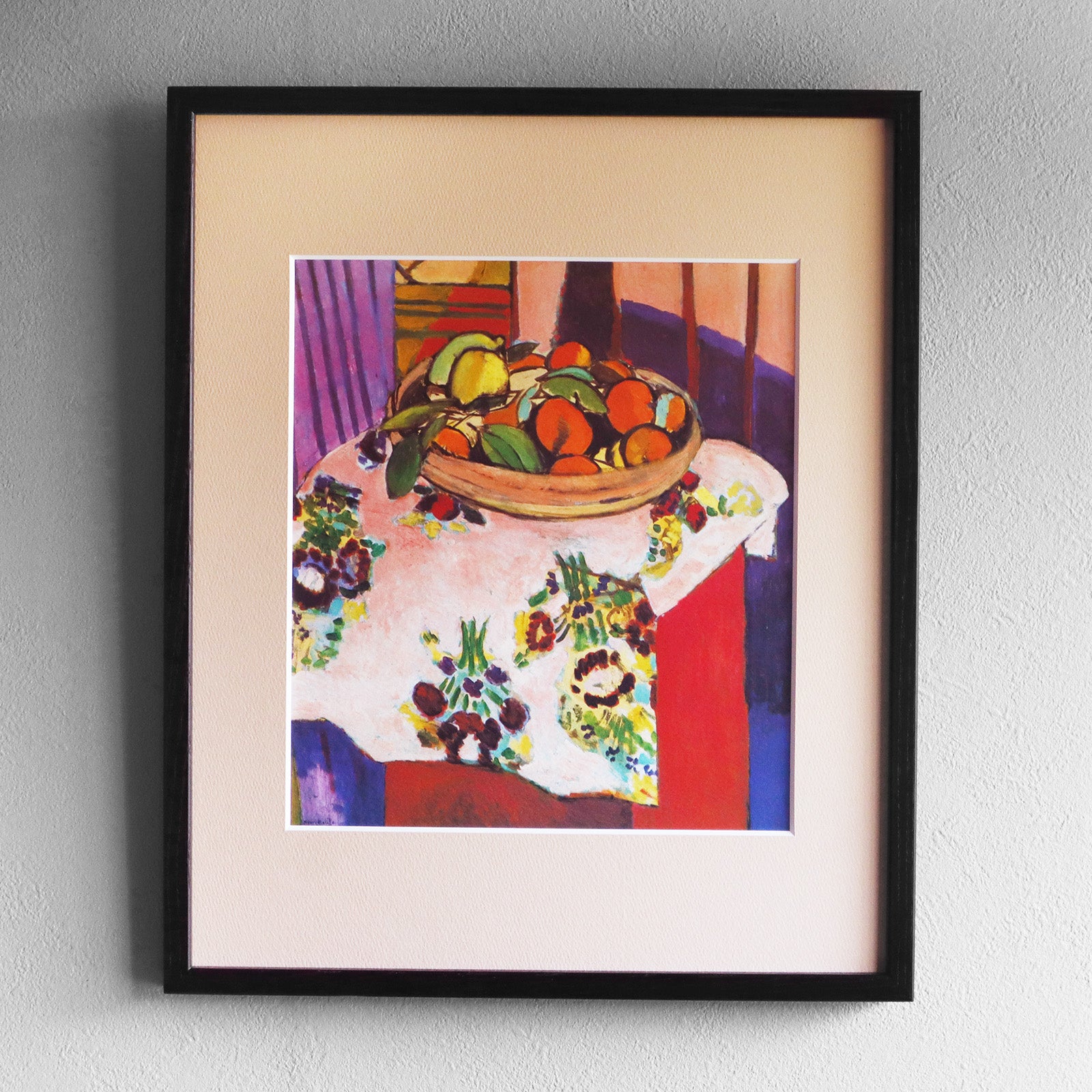 アンリ・マティス 「オレンジのある静物」アートポスター（フレーム