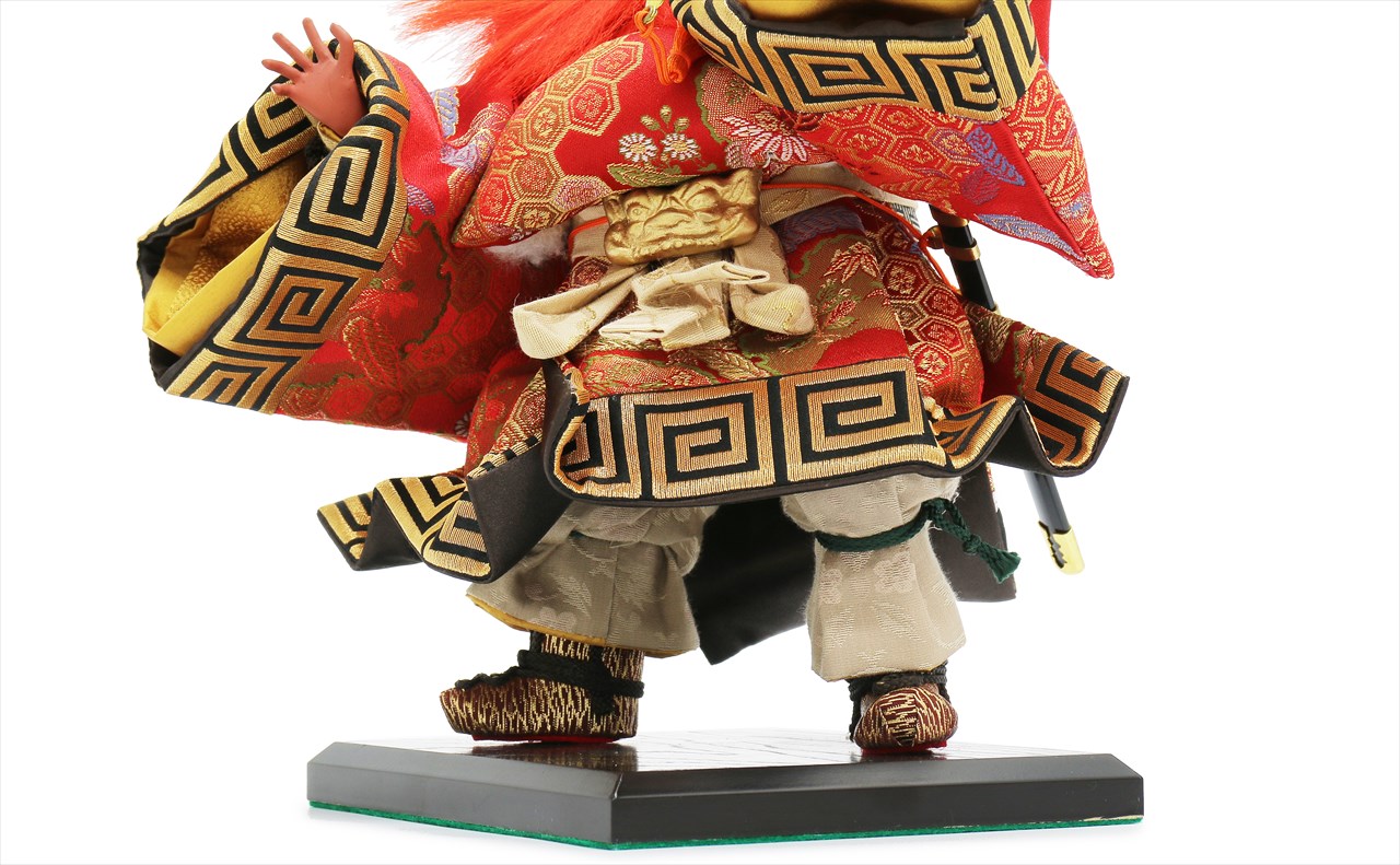 明治中期 精緻 鬼潰鍾馗人形 極上 拾號30cm 貴重なアンティーク 箱入り