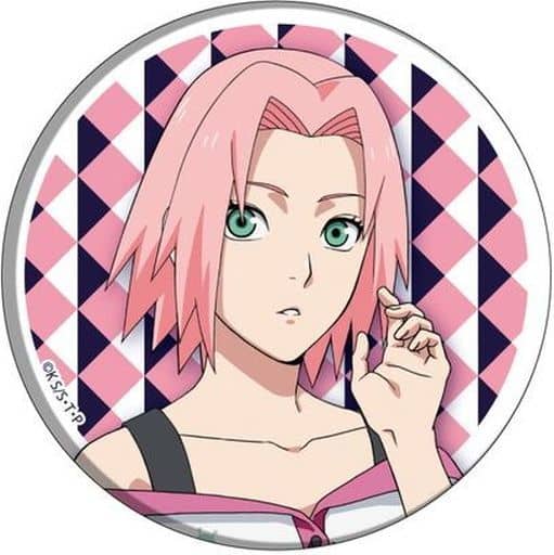 NARUTO サンリオ ハート缶バッジ 春野サクラ ぼんぼんりぼん NARUTO