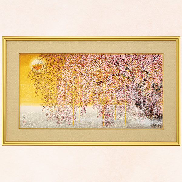 西田俊英筆 近衛桜 日月（左隻） ：I・E・I オリジナルショップ