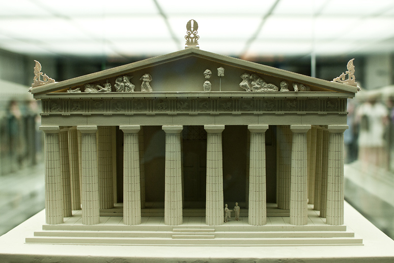 マリオ・アバチ アテネのパルテノン神殿と毛糸の玉 額縁60×52絵34