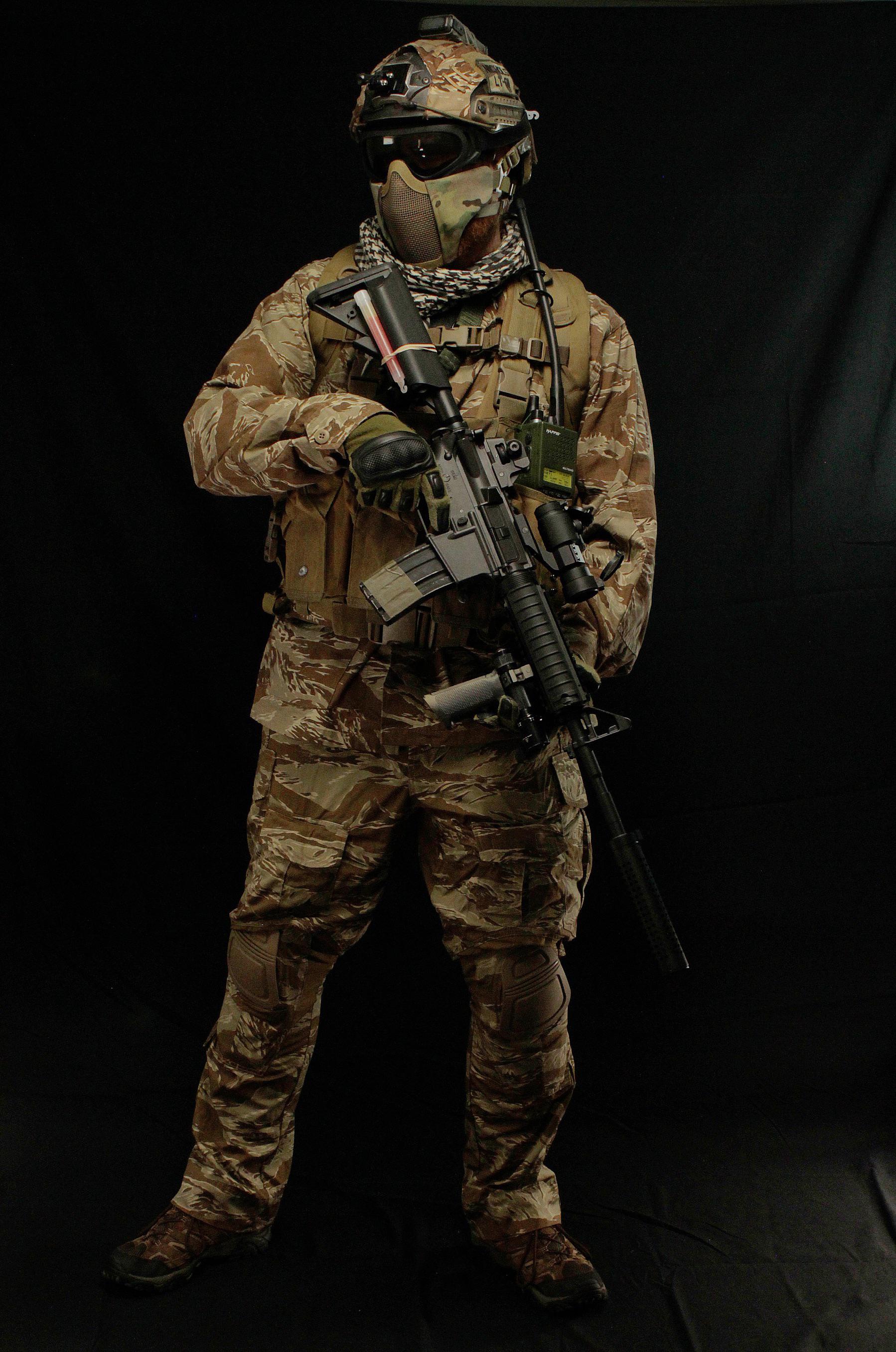 俺のデザートタイガーストライプの装備！ : r/airsoft