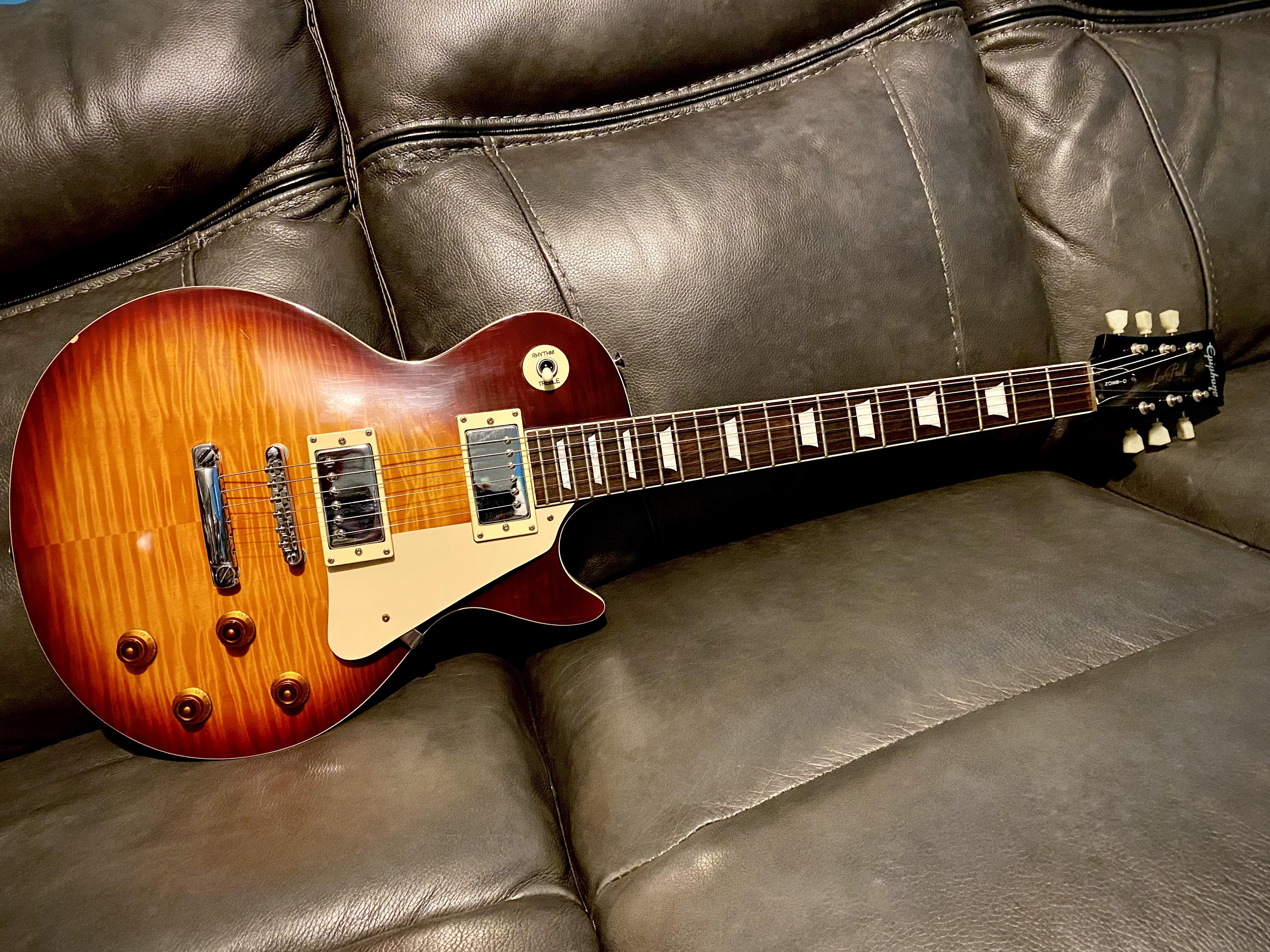 1989 Epiphone Les Paul Standard with factory open book headstock