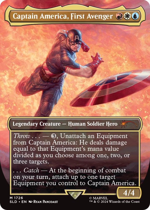 タイムセールMTG マーベル Captain America foil 未開封③ タイム