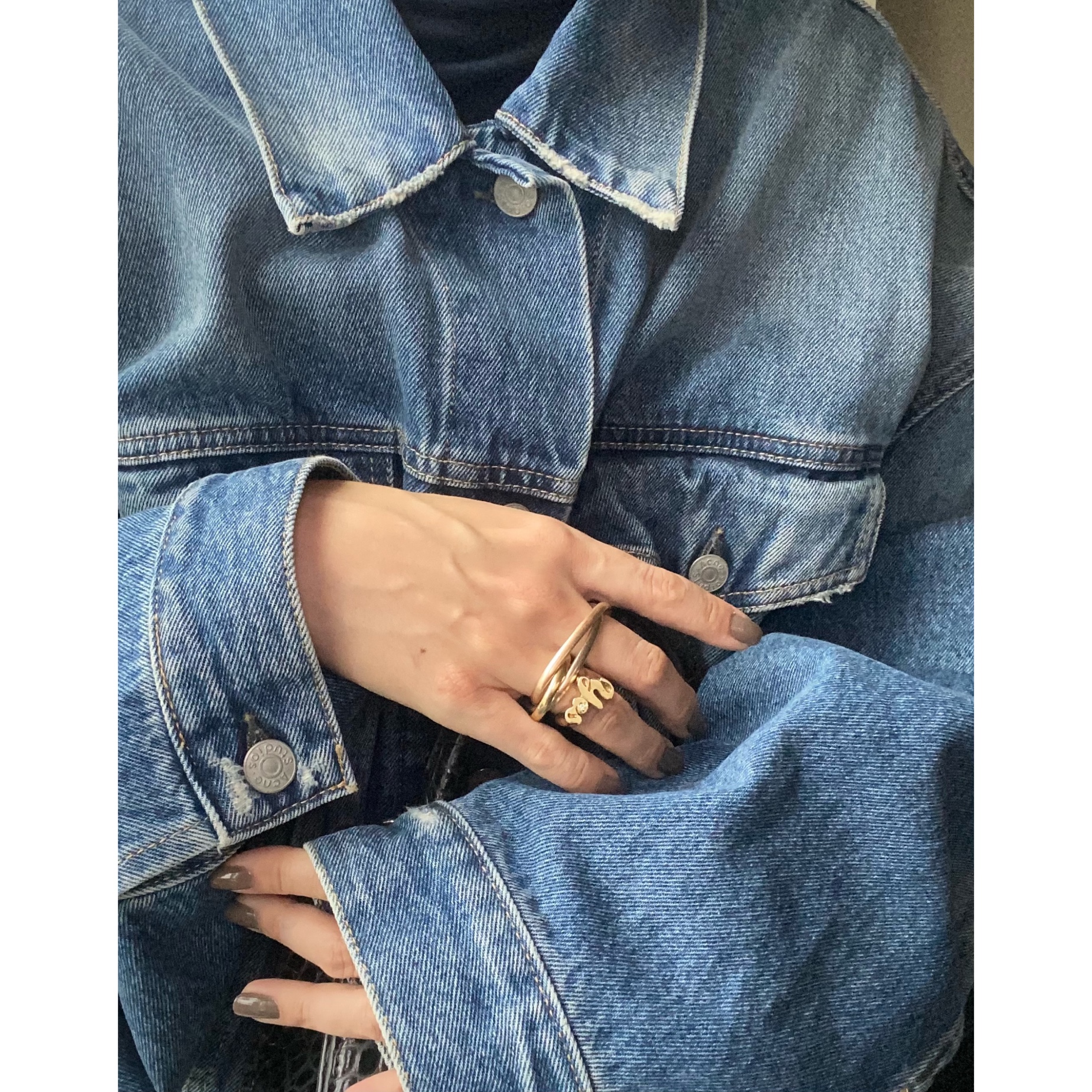 カルティエ ゴールドシルバー二重リング ダブルリング】カルティエ限定