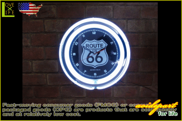 ヤマダモール | 【アメリカン雑貨】ネオンクロック【ルート66