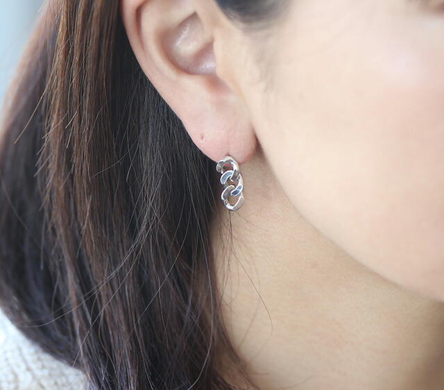 Baqless (バックレス) ピアス アミティ チェーン ゴールド/シルバー