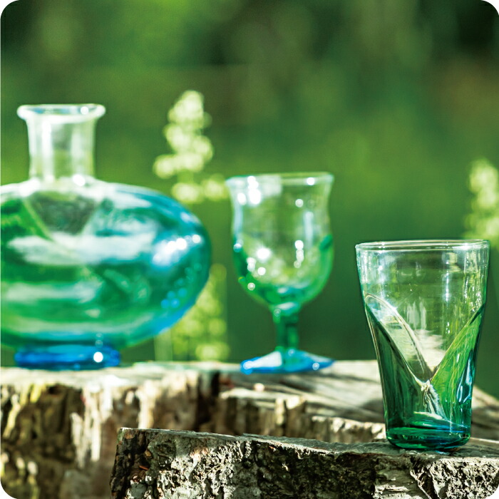 津軽びいどろ　装飾的な青緑色ガラスポット 津軽びいどろ 装飾的な青緑色ガラスポット 楽天市場】 ハンドメイド