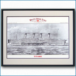 1912 客船タイタニックのカッタウェイ断面図 【Maritime Gallery Ocean