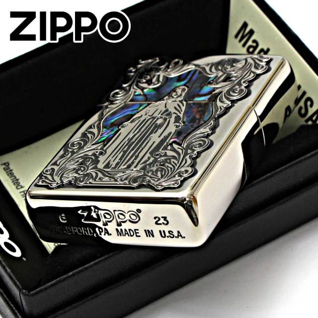 Zippo ジッポー シェル 貝 マリア ニッケルいぶし 63450198｜Zippo専門