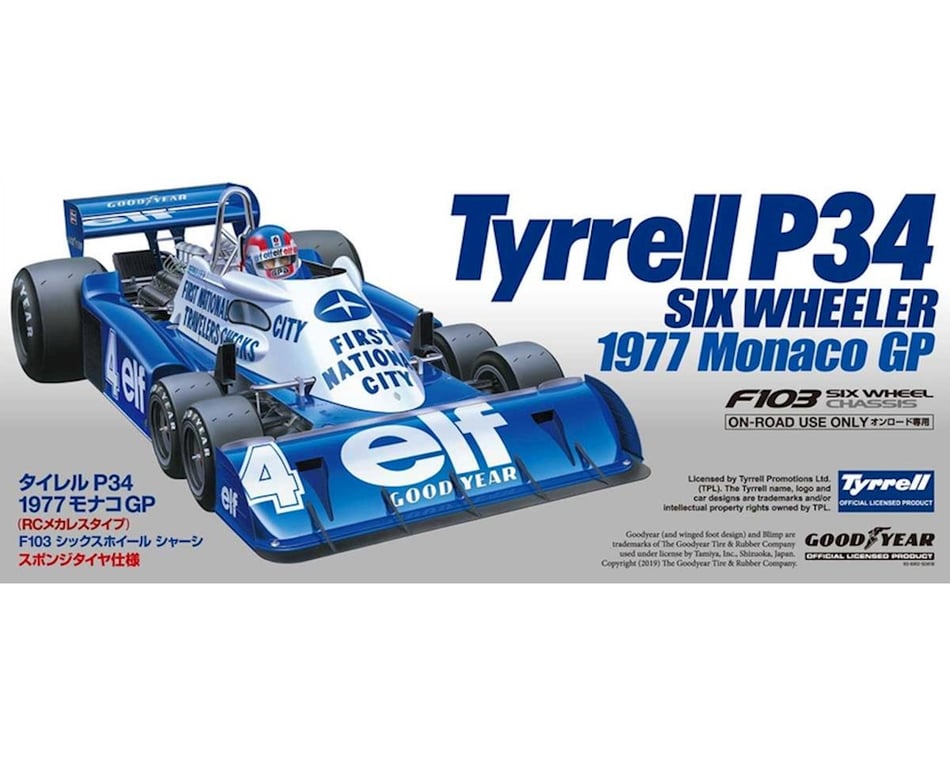 Tamiya RC Tyrrell P34 1977 Monaco GP F103 Six Wheeler Pre-Painted