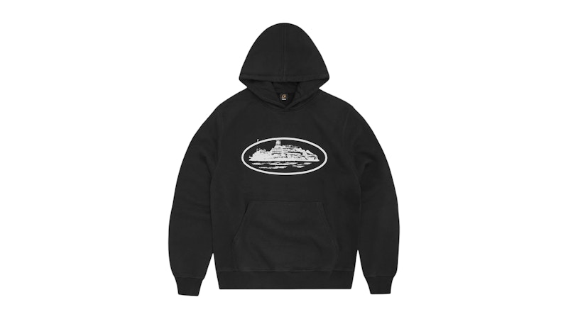 Corteiz Alcatraz Hoodie Black & White Men's - FW25 - US