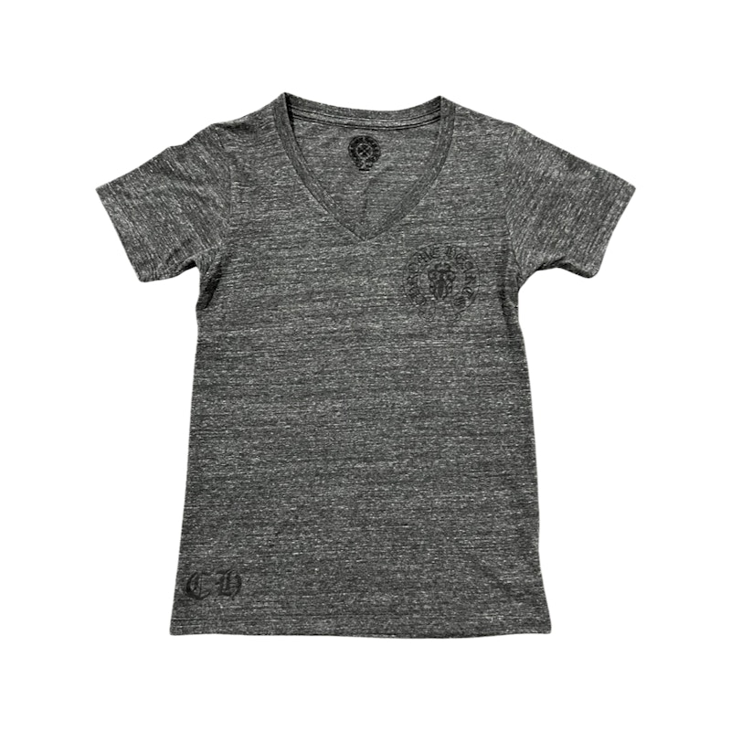 Chrome Hearts American Flag Dagger V Neck T-shirt Grey Men's - US