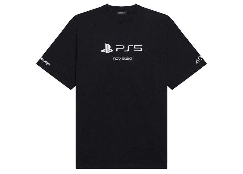 Balenciaga x PlayStation Boxy T-shirt Black Men's - SS21 - US
