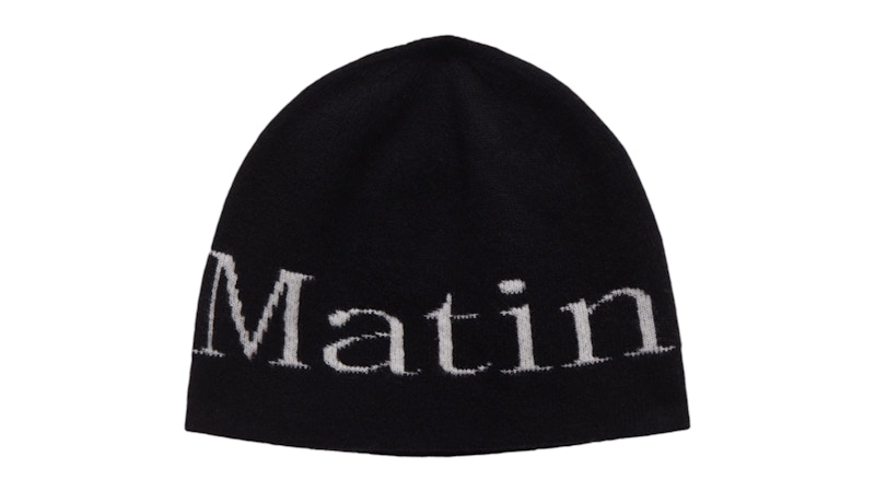 Matin Kim Logo Jacquard Short Beanie Black - SS25 - US