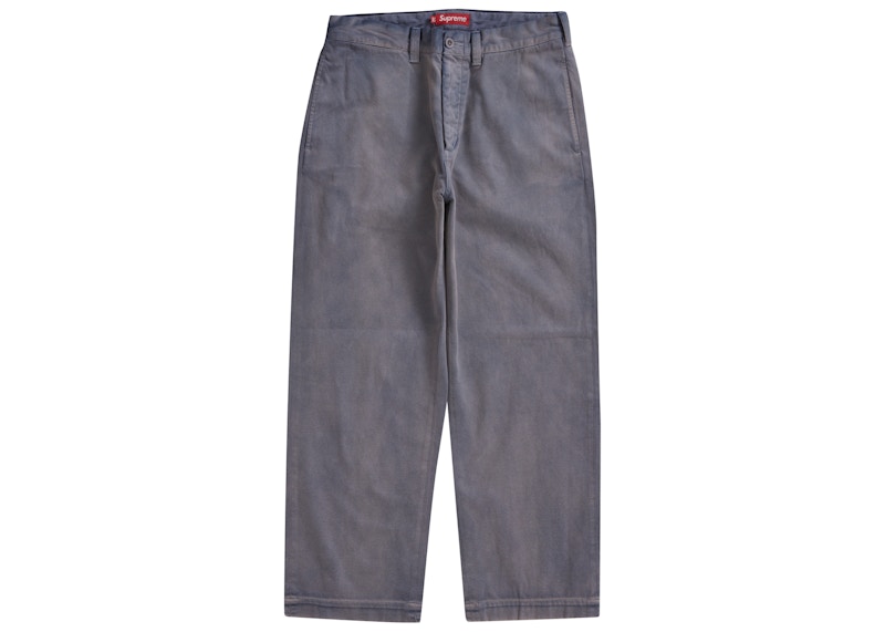 Supreme Chino Pant Washed Navy Men's - FW23 - US