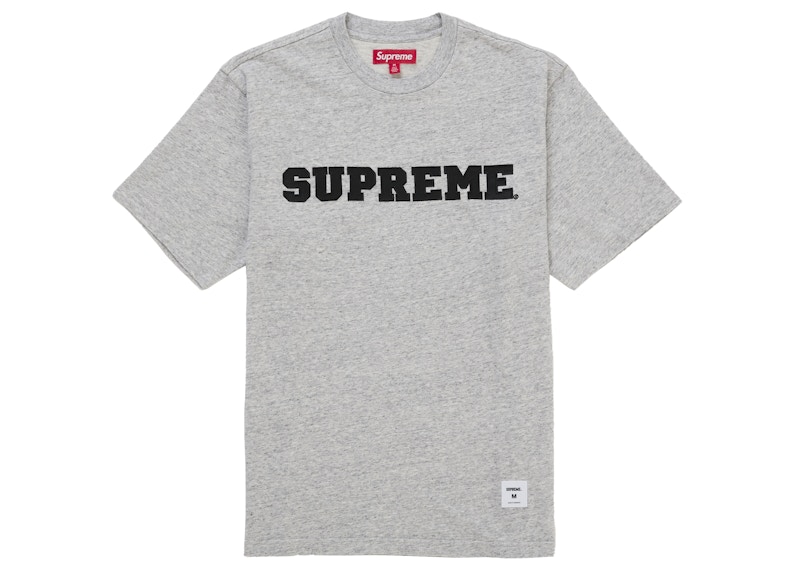 Supreme Collegiate Appliqué S/S Top Grey Men's - FW25 - US