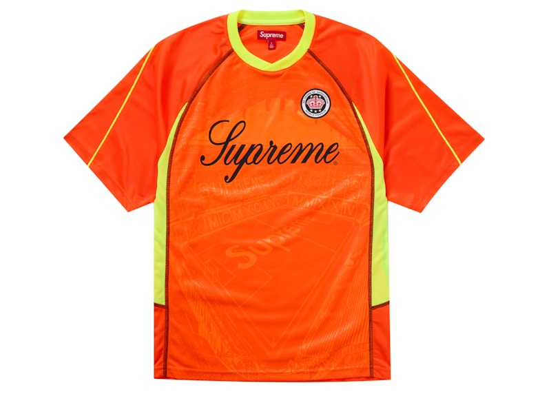 Supreme Jacquard Soccer Jersey Orange Men's - US