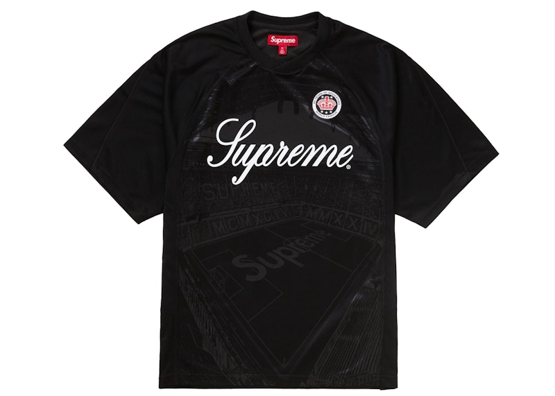 Supreme Jacquard Soccer Jersey Black Men's - US